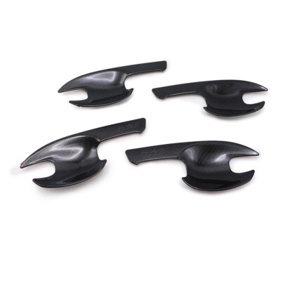 4Door Handle Bowl Cover Carbon Black Fits Mazda Mazda3 Sedan Hatchback 2014 2019