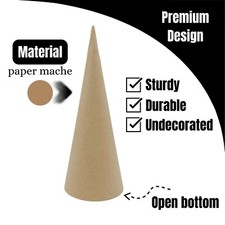 Bulk Set Mini Paper Mache Cones Open Bottom 4...