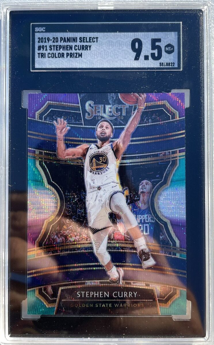 Stephen Curry 2019 Panini Select Tri-Color Prizm #91 SGC 9.5 Stephen Curry 2019 Panini Select Tri-Color Prizm #91 SGC 9.5