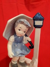 Napco April Showers Girl Umbrella Figurine Statue Vintage 1950s AH1D Made Japan