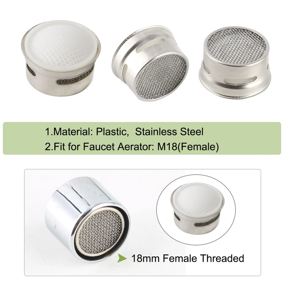 Wasserhahn Belüfter Wasserfilter Adapter Durchflussbegrenzer Einsatz 17mm 3Stück - Bild 3 von 4