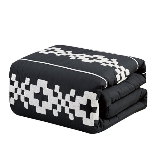 7PCS Luxury Comfort Black and White Splicing Color Breathable Printed Bedding - Picture 3 of 5