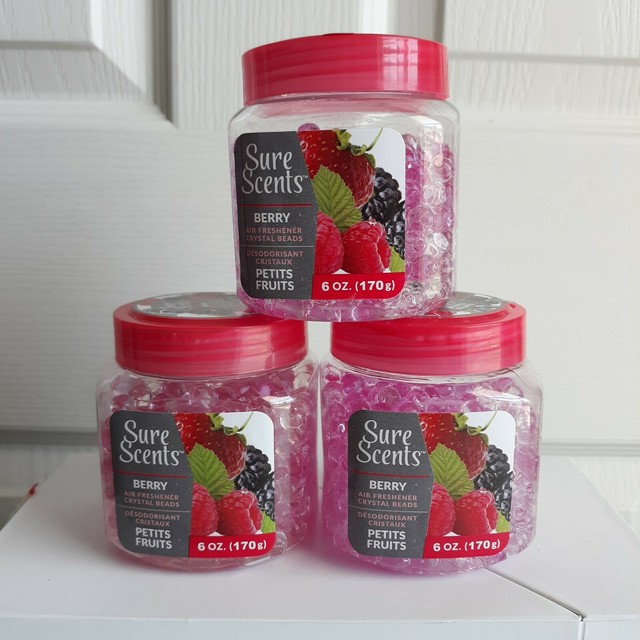 Lot Of 3 Sure Scents BERRY Air Freshener Crystal Gel Beads 6 Oz eBay