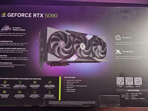 MSI GeForce RTX 5090 32G GAMING TRIO OC - Picture 2 of 6