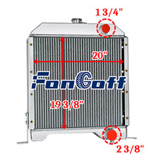 Radiator Aluminum For Kubota Compact Core 13 7/9" x 13 5/7" Inlet/ Outlet 1 1/9"