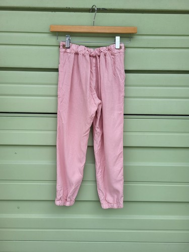 ZARA Kids Girl CARGO jeggings PINK ELASTIC WAIST PANTS 9 years 134 CM #D166B - Picture 7 of 12