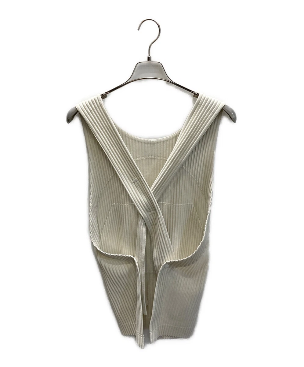 HOMME PLISSE ISSEY MIYAKE men's pleated apron vest Free Size