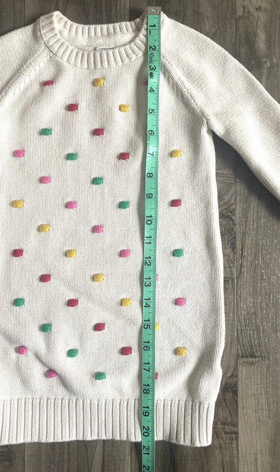 Girls Baby GAP Popcorn Sweater Dress Knit Long Sleeve Ivory sz 4 Years - Image 2 of 4