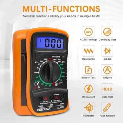 Profi Digital Multimeter Voltmeter Ohmmeter Amperemeter Multitester Messgerät XL