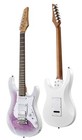 Donner DST-550 Electric Guitar Solid Body + Bag Tremolo Bar Amethyst White Burst