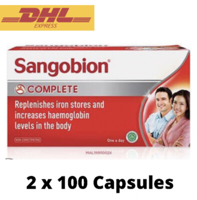 SANGOBION COMPLETE Replenishes Iron Store & Increase Haemoglobin Level 100's x2