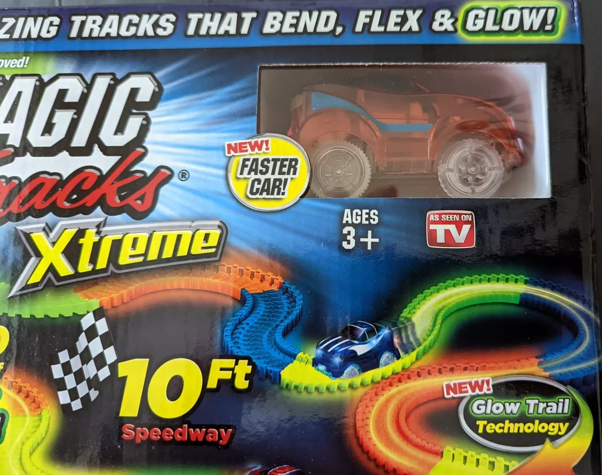 NIB Magic Tracks Xtreme Race Track AND Additional Safari Park Sign Bridge  Track