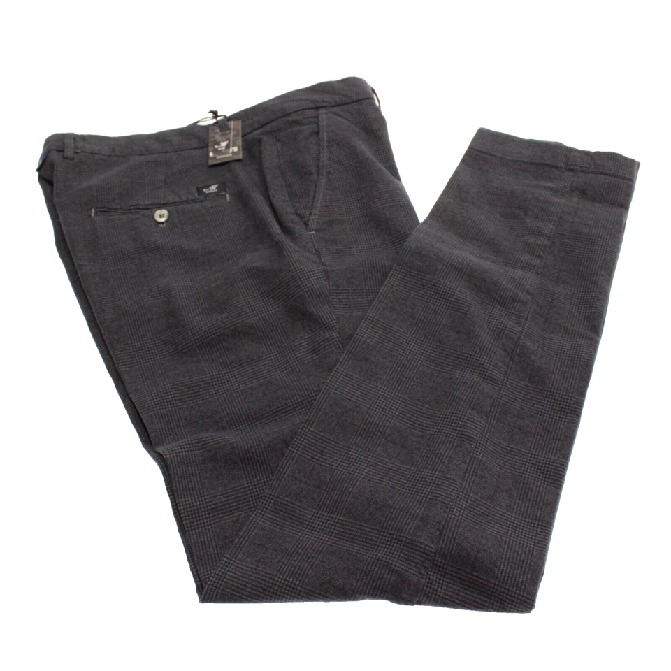 Pantalones chinos/informales Mason's nuevos con etiquetas talla 52 36 EE. UU. en mezcla de algodón a cuadros grises Foto 2 de 4