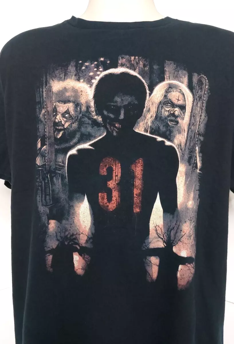 31 Rob Zombie Movie T-shirt XXL Rare HTF Horror Gore Halloween