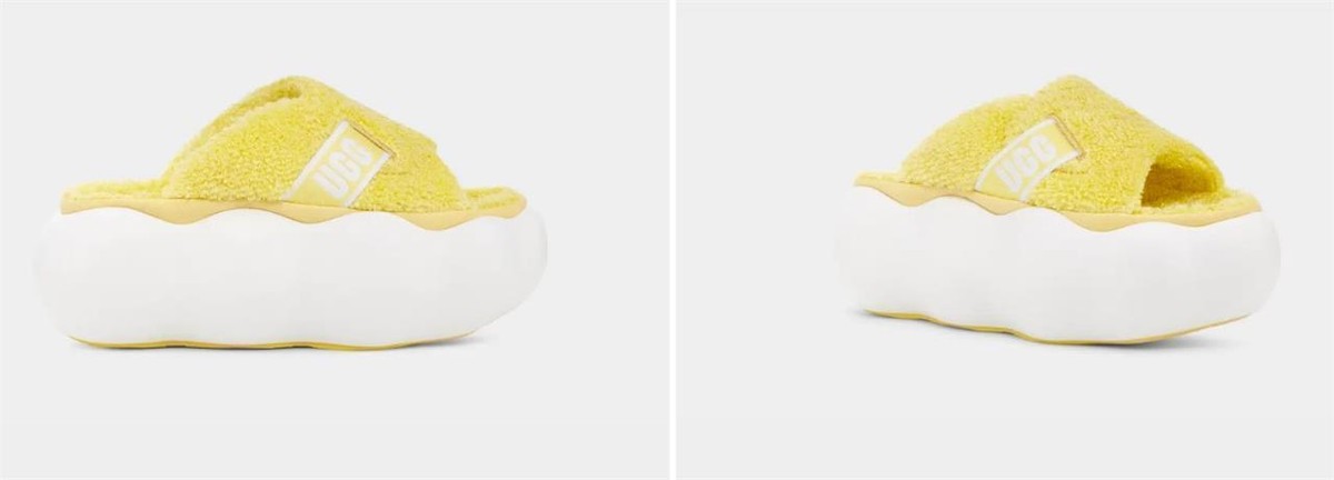 UGG Yellow Sugarcloud Platform Slide Terry Loop Slip-on  display picture 3