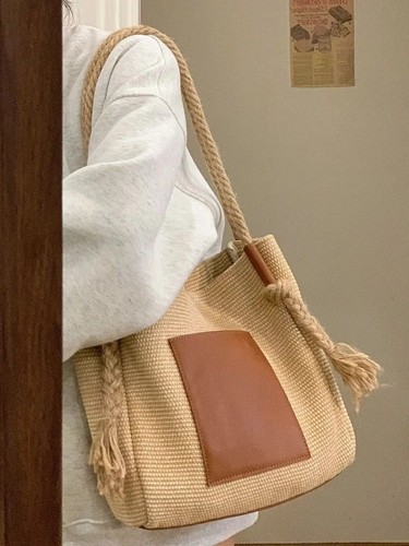 Summer New Women Shopping Bag Large Handbag One Shoulder Fashion Travel - Picture 13 of 16