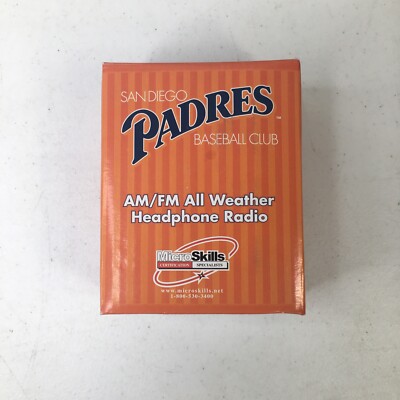 San Diego Padres AM/FM All Weather Headphone Radio KOGO 600 2002. VINTAGE