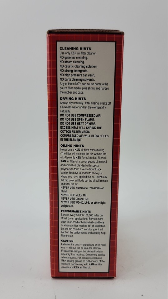 K&N Kit 995050 Recharger Air Filter Care Cleaning Service Kit NOS