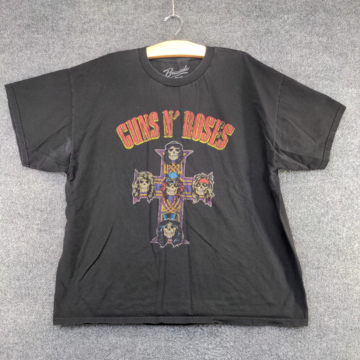 Bravado Men's Guns N' Roses Cross Graphic T-Shirt XXL Short Sleeve