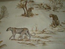 10 YDS COVINGTON LEOPARD SAFARI COTTON DRAPERY UPHOLSTERY FABRIC FOR LESS