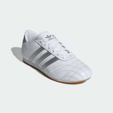 JS1192 Adidas Originales Taekwondo Calzado de Encaje Blanco Plata Goma Metálica (Para Hombre