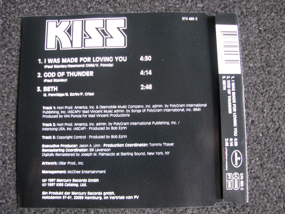 KISS-I was made for lovin you Maxi CD-1997 Germany-Mercury-574 485 2 - Bild 3 von 3