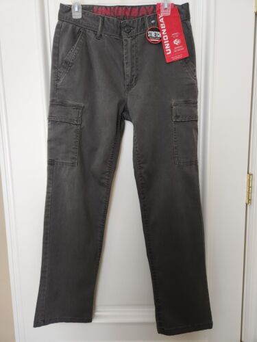 New Mens Unionbay Cargo Style Flex Stretch Khaki Chino Pants - 30x32 - Gray - 第 1/5 張圖片