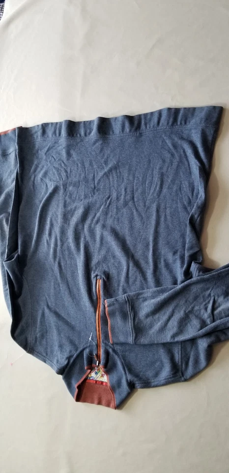 Camisa ROBERT GRAHAM Hombres Premium Polar Algodón Manga Larga 1/4 Cremallera - XL Azul Foto 2 de 4