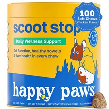 Scoot Stop Dog Chews, Anal Gland Support for Dogs, Soft Chews with Coconut Oi...