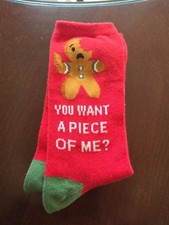 Gingerbread Christmas Socks - New Without Tags Slightly Damaged