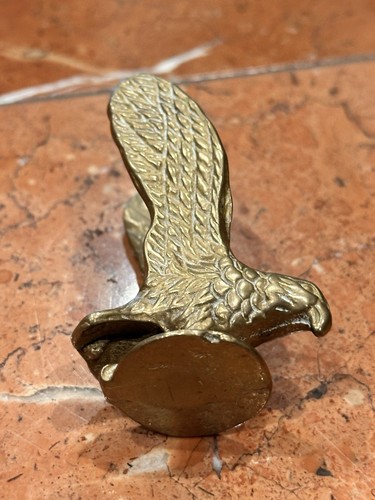 SOLID BRASS BALD EAGLE PATRIOTIC USA MCM VINTAGE 1970S 2.75" MINIATURE EUC - Picture 4 of 7