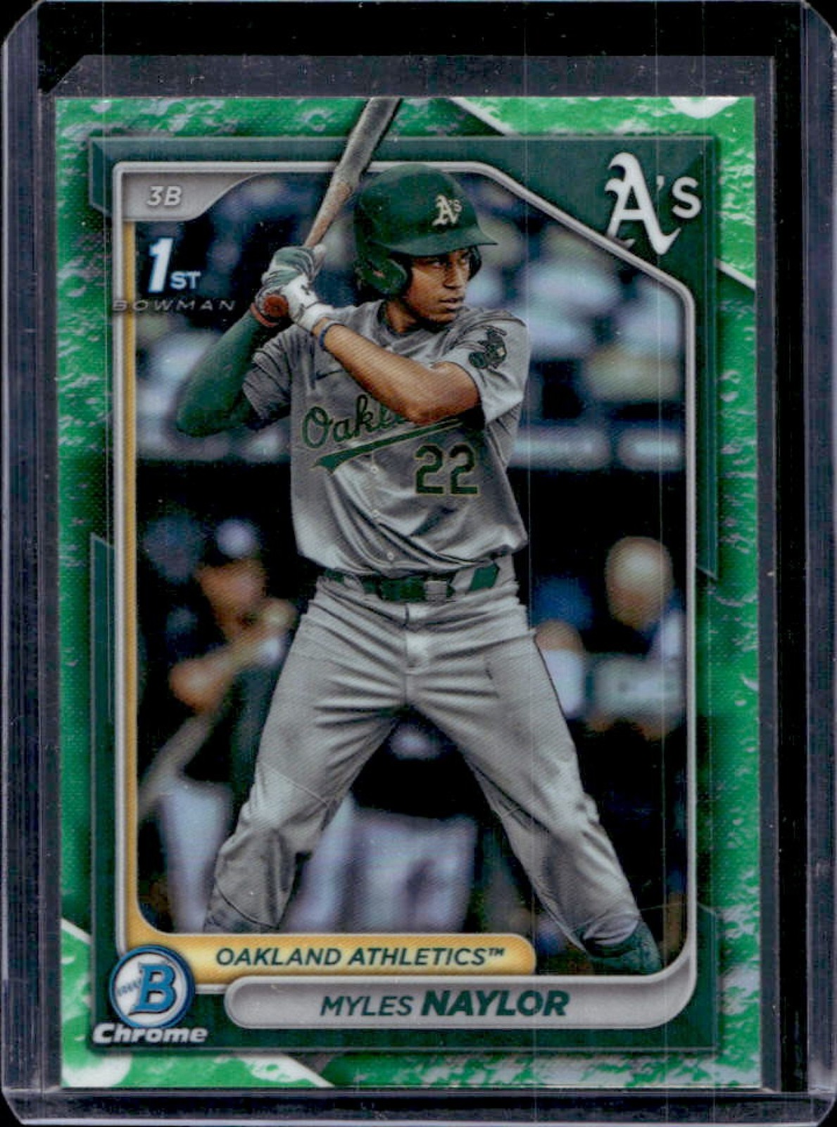 2024 Bowman Myles Naylor Chrome Lunar Glow Refractor 1st #BCP-136 Athletics