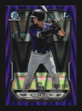2026 Bowman Chrome Purple Lava Refractor 1st Matt Klein RC 32/250 Rookie ROCKIES