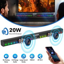 32" Dual Subwoofer Bluetooth Surround Sound TV Home Theater Portable Soundbar