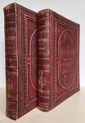 1870s BIBLE GUSTAVE DORE LLUSTRATED 2 VOLUMES MASSIVE FOLIO