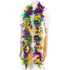 Larryhot 80g Mardi Gras Feather Boa - 2 Yards Feathers 80g,