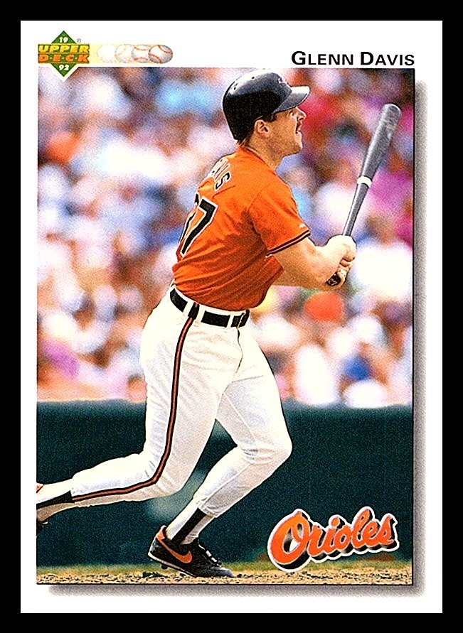 1992 Upper Deck #654 Glenn Davis Factory Set Gold Hologram