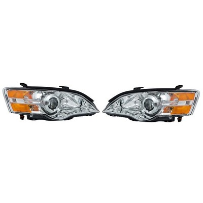 Left&Right Headlights Assy For 2005-2007 Subaru Legacy/Outback Halogen Headlamps