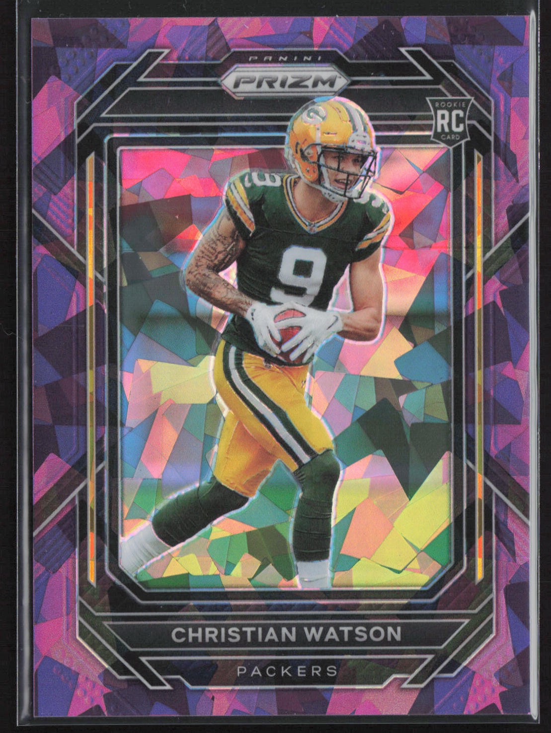 2022 Panini Prizm #314 Christian Watson Purple Ice #/225 Rookie RC