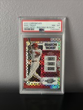 2022 Panini Chronicles Mike Trout #5 Cont. Optic - Building Blocks PSA 8!!