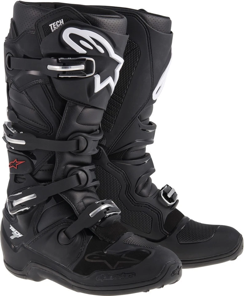 Alpinestars Tech 7 Motocross MX Dirt Bike Quad Botas de Montar Negras EE. UU. Talla 12