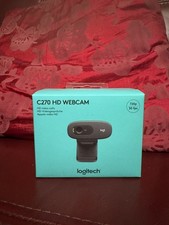 Logitech C270 HD Webcam 720p 30fps USB Built-In Mic Brand New Sealed