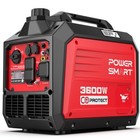 PowerSmart 3600W Gas Generator, 149cc 4 Cycle Engine, 120V AC Output, CO Detect