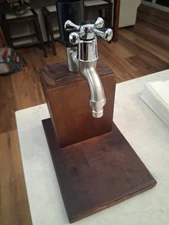 Drink Dispenser Wooden Faucet Style Design Mancave Liquor Whiskey Unbranded
