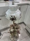 INCREDIBLE VINTAGE AZZOLIN BROTHERS CAPODIMONTE ROMANTIC COUPLE LAMP~ITALY~ — photo 4