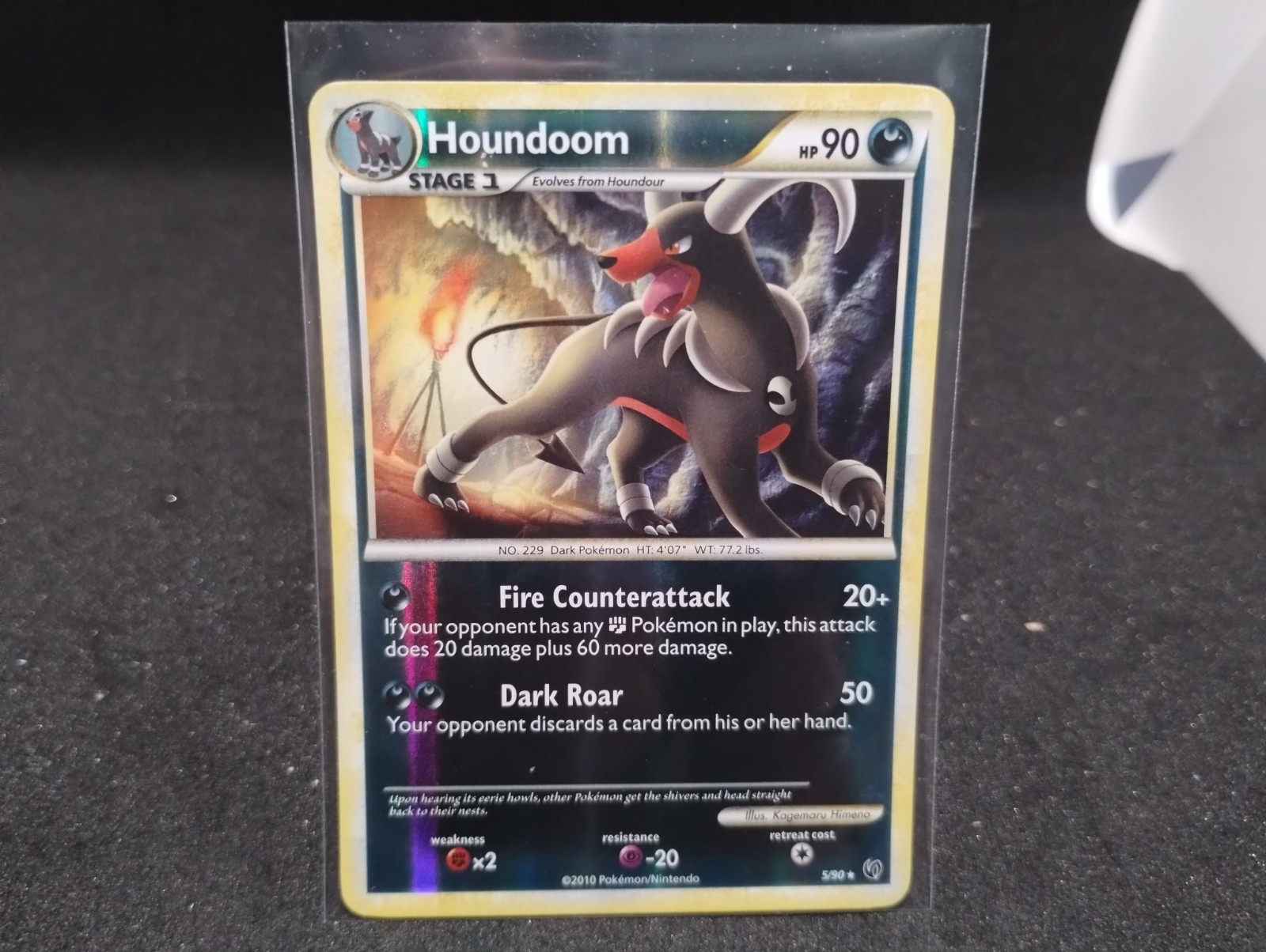 Houndoom 5/90 Undaunted Reverse Holo Pokemon NM
