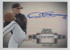2012 Bowman Sterling Prospect Refractor 5/199 Dylan Bundy #BSAP-DB Auto sd0