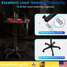 New Professional Salon Trolley Aluminum Trolley Hair Instrument Tray Caddy Black