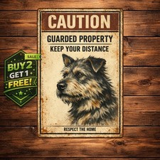 Beware I Live Here Rottweiler Dog Tin Metal Sign Home Decor 8x12