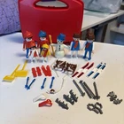Vintage Playmobil #3467 Winter Sports Family Skiing Sled Grandparents AS SHOWN